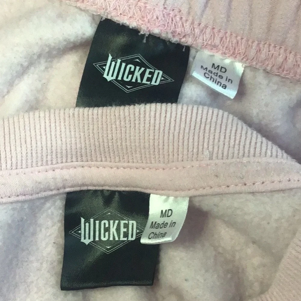 Wicked pale pink silver sweatsuit teen girls